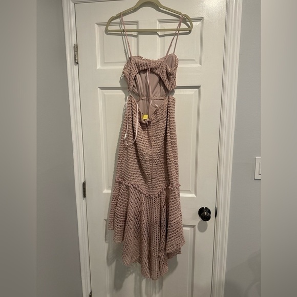 Saints & Secrets Mauve cut out tie up back size medium midi dress - Picture 9 of 13